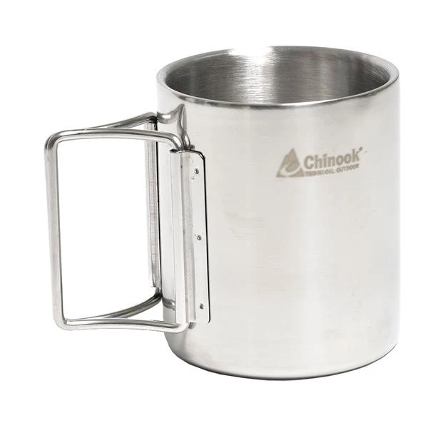 Chinook Tableware Timberline Double-Wall Mug with Folding Handle 3 Chinook Tableware Timberline Double-Wall Mug with Folding Handle