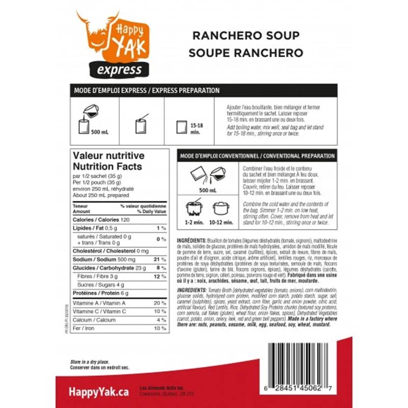 Happy Yak Camping food Ranchero Soup 4 Happy Yak Camping food Ranchero Soup - Image 2