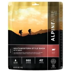 Alpine Aire Foods Camping food Southwestern Style Masa with Beef Bag
